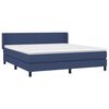 vidaXL Posteľn&yacute; r&aacute;m boxspring s matracom modr&yacute; 160x200 cm l&aacute;tka