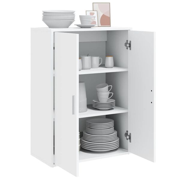 vidaXL Komoda, biela 60x31x84 cm, kompozitné drevo