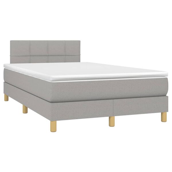vidaXL Boxspring posteľ s matracom bledosiv&aacute; 120x200 cm l&aacute;tka