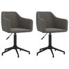 vidaXL Otočn&eacute; jed&aacute;lensk&eacute; stoličky 2 ks tmavosiv&eacute; zamatov&eacute;