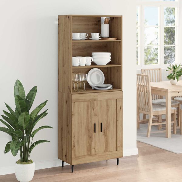 vidaXL Highboard Remeseln&yacute; dub 69,5 x 34 x 180 cm