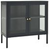 vidaXL Komoda antracitov&aacute; 70x35x70 cm oceľ a sklo