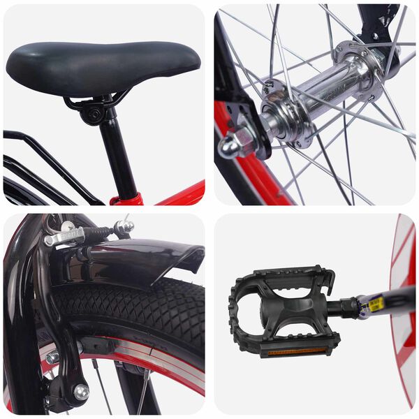 vidaXL Detsk&eacute; Kolo 18 Palcov pre deti od 5 do 7 rokov Červen&aacute;