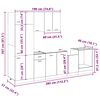 vidaXL Súprava kuchynských skriniek “Lyon” 7 ks, dub sonoma