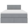 vidaXL Postel s &uacute;ložn&yacute;m prostorem a LED svetlom s LED Svetlosiv&aacute; l&aacute;tka