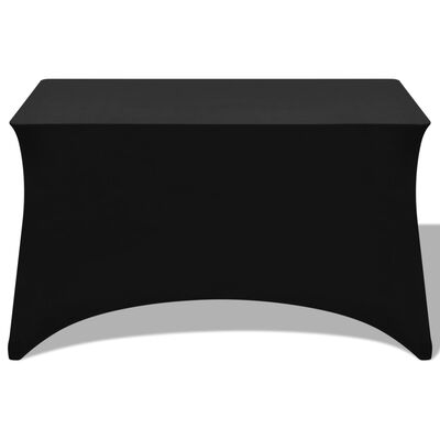 vidaXL Naťahovací návlek na stôl, 2 ks, 243x76x74 cm, čierny