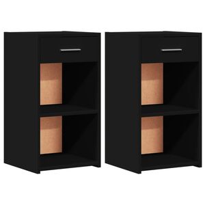 vidaXL Nočn&eacute; stol&iacute;ky 2 ks čierne 35x34x65 cm kompozitn&eacute; drevo