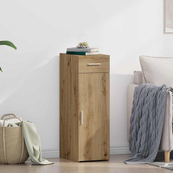 vidaXL Serv&iacute;rovacia skriňa so z&aacute;suvkou Remeseln&yacute; dub 30 x 42,5 x 93 cm