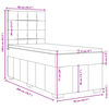 vidaXL Posteľn&yacute; r&aacute;m boxsping s matracom kr&eacute;mov&yacute; 90x200 cm l&aacute;tka