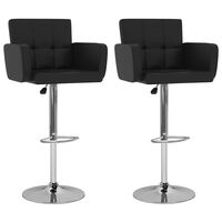 vidaXL Barové stoličky 2 ks čierne umelá koža