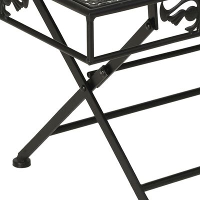 vidaXL Skladací konferenčný stolík čierny 100x50x45 cm kovový vintage štýl