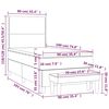 vidaXL Boxspring posteľ s matracom kapuč&iacute;nov&aacute; 90x190 cm umel&aacute; koža