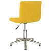 vidaXL Otočn&eacute; jed&aacute;lensk&eacute; stoličky 2 ks horčicovo-žlt&eacute; zamatov&eacute;