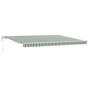 vidaXL Sklopn&aacute; mark&iacute;za Zelen&aacute; a biela 450 &times; 350 cm Tkanina a hlin&iacute;k