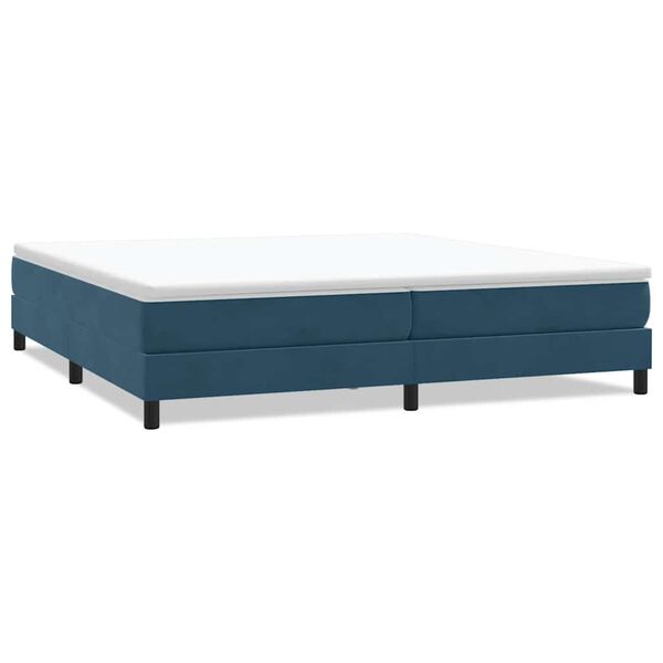 vidaXL Box Spring Posteľ bez matraca Tmavomodr&aacute; 200x210 cm Zamat