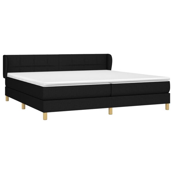 vidaXL Boxspring posteľ s matracom čierna 200x200 cm l&aacute;tka
