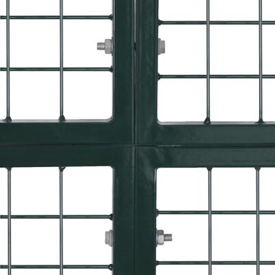 vidaXL Dvojkrídlová plotová brána, oceľ s práškovou úpravou