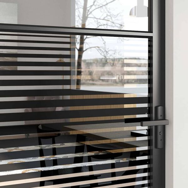 vidaXL Vnútorné dvere Čierna 102.5 x 201.5 cm Tvrdené sklo a hliník