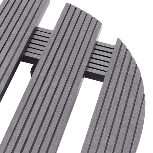 vidaXL Voz&iacute;ky pod kvetin&aacute;če 2 ks siv&eacute; &Oslash;30x7,5 cm WPC