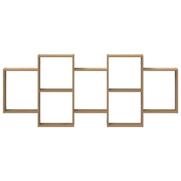 vidaXL Nástenná polica dub artisan 159x18x65 cm kompozitné drevo