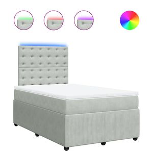 vidaXL Boxspring posteľ s matracom bledosiv&aacute; 120x190 cm zamat