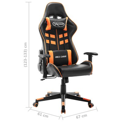 vidaXL Herná stolička čierno-oranžová umelá koža