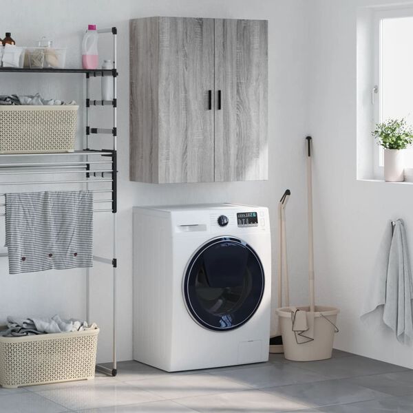 vidaXL Nástenná skrinka sivý dub sonoma 69,5x34x90 cm