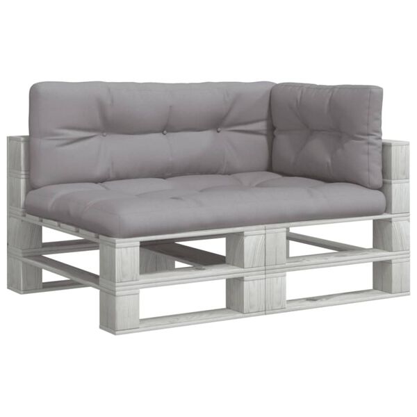 vidaXL Podložky na paletov&yacute; n&aacute;bytok 3 ks, siv&eacute;, l&aacute;tka