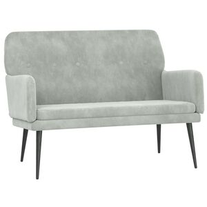 vidaXL Lavička bledosiv&aacute; 108x79x79 cm zamat