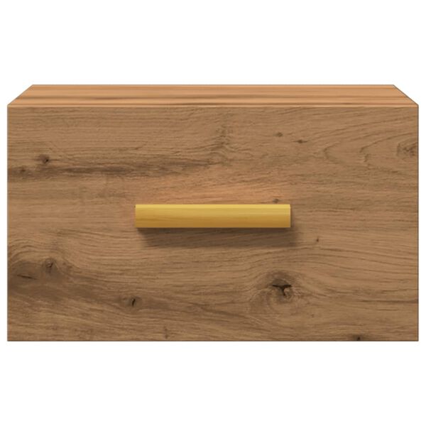 vidaXL Nástenný nočný stolík dub artisan 35x35x20 cm