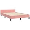 vidaXL Posteľ bez matracom ružov&aacute; 120x190 cm zamat