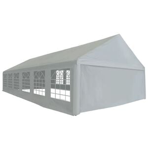 vidaXL P&aacute;rty stan, PE 6x12 m, siv&yacute;