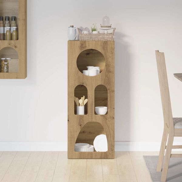 vidaXL Serv&iacute;rovacia skriňa Remeseln&yacute; dub 40 x 35 x 100.5 cm