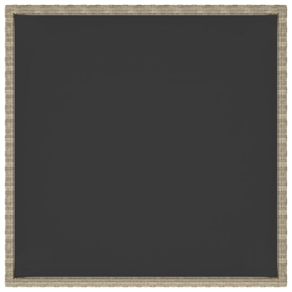 vidaXL Z&aacute;hradn&yacute; st&ocirc;l b&eacute;žov&yacute; 90x90x75 cm polyratan