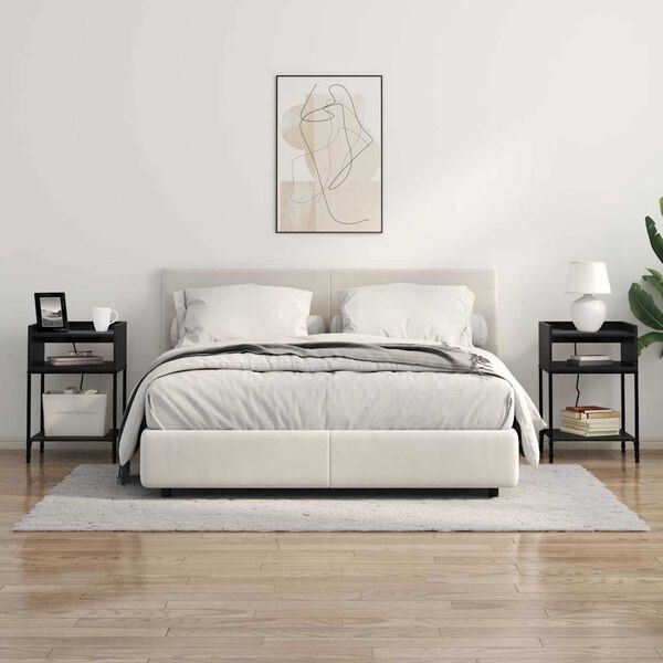 vidaXL Nočn&yacute; stol&iacute;k Čierny dub 40 x 40 x 61 cm Kompozitn&eacute; drevo