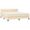 vidaXL Posteľn&yacute; r&aacute;m boxspring s matracom kr&eacute;mov&yacute; 180x200 cm l&aacute;tka