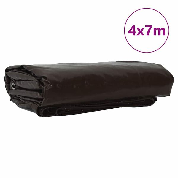 vidaXL Tarpaulin 650g / m&sup2; Hned&aacute; 4 x 7 m Pl&aacute;tno s PVC povrchom