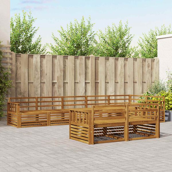 vidaXL Z&aacute;hradn&aacute; s&uacute;prava gaučov 8 pcs Pr&iacute;rodn&aacute; Pevn&eacute; ak&aacute;ciov&eacute; drevo