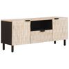 vidaXL TV skrinka s dverami Biele um&yacute;vanie dokončenie 105 x 33 x 46 cm