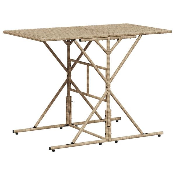 vidaXL 7-dielna záhradná jedálenská súprava a vankúše béžová polyratan