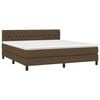 vidaXL Boxspring posteľ s matracom tmavohned&aacute; 180x200 cm l&aacute;tka