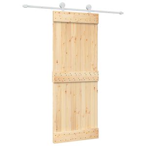 vidaXL Posuvn&eacute; dvere 80 x 210 cm Mas&iacute;vne borovicov&eacute; drevo (neupraven&eacute;)