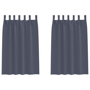vidaXL Z&aacute;clony na zatemnenie s kr&uacute;žkami 2 ks Antracitov&aacute; 175 x 140 cm