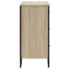 vidaXL Komoda so zásuvkami, dub sonoma 91x35,5x74,5cm kompozitné drevo