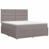 vidaXL Posteľ boxspring s matracom Sivohned&aacute; 180 x 200 cm L&aacute;tka