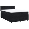 vidaXL Posteľn&yacute; r&aacute;m boxspring s matracom čierny 140x190 cm zamat