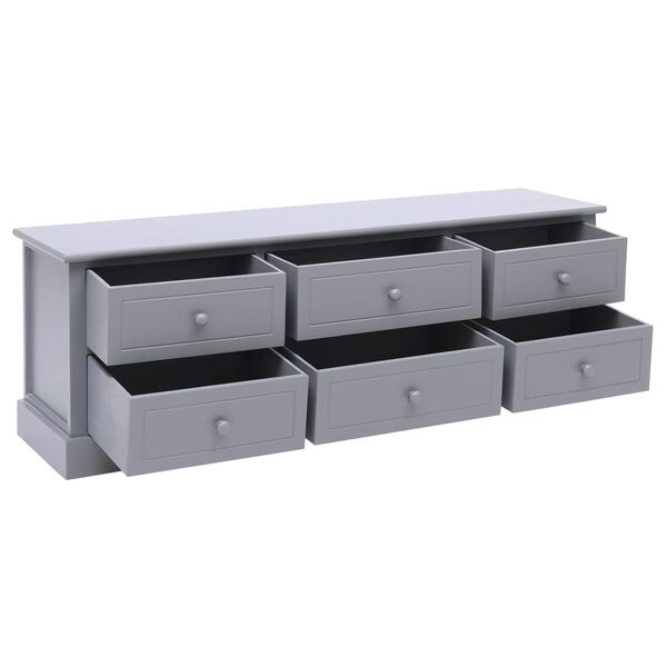 vidaXL Lavička do chodby, tmavosivá 115x30x40 cm, drevo