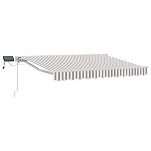 vidaXL Ručn&yacute; r&aacute;m mark&iacute;zy s LED Svetlo &scaron;ed&aacute; a biela 3 x 2,5 m