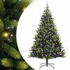 vidaXL Umel&yacute; skladac&iacute; vianočn&yacute; stromček 300 LED di&oacute;d Zelen&aacute; 180 cm