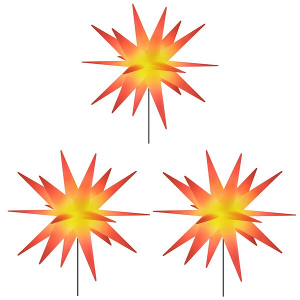 vidaXL Vianočn&eacute; svetl&aacute; s hrotmi 3 ks LED skladacie červen&eacute; 35 cm